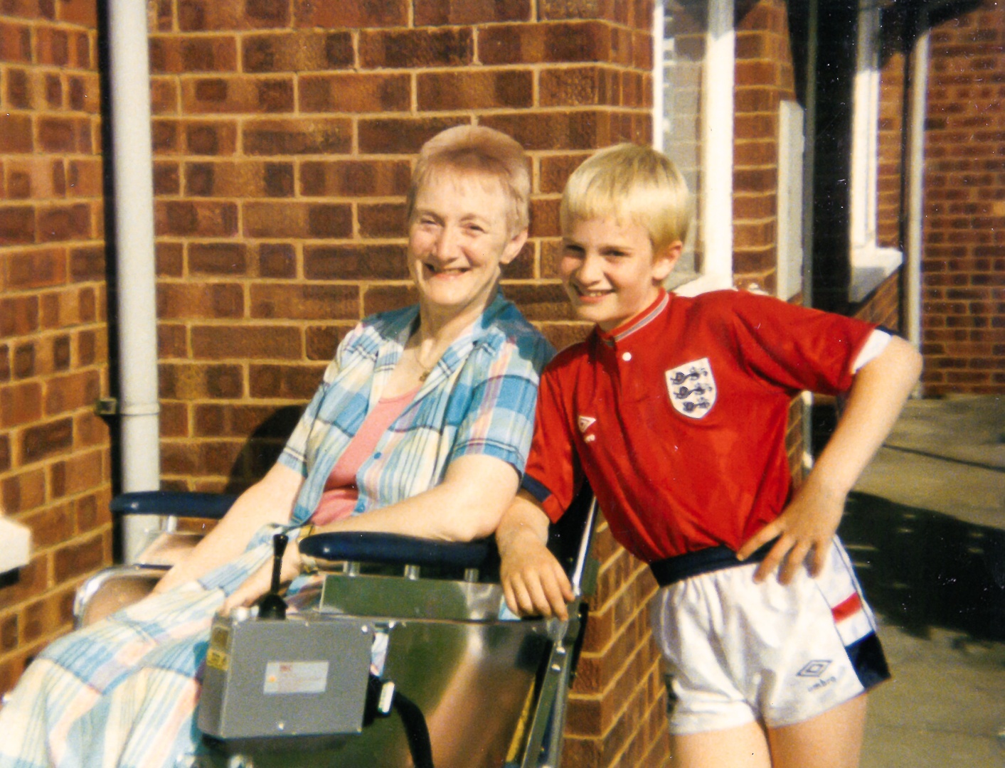 Alex Shaw with his mother