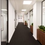 A photo of our new Leeds office’s corridor