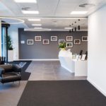 A photo of our new Leeds office’s reception area