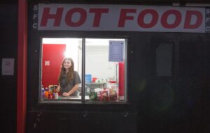 Hot food stall at Sheffield FC grounds