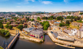 Aerial,View,Of,Exeter,In,Summer,Day,,Uk