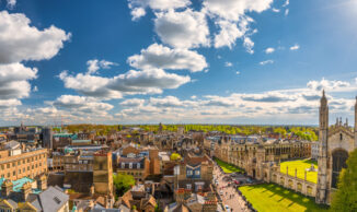 Aerial,Panorama,Of,Cambridge,In,England