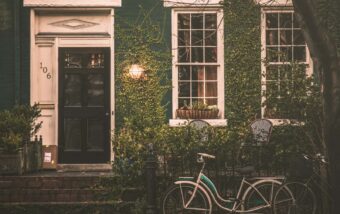 Bicycle outside house