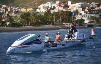 Yorkshire Rows team training in boat on water