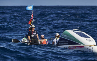 Yorkshire Rows team training in boat on water