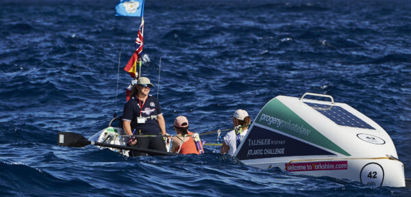 Yorkshire Rows team training in boat on water