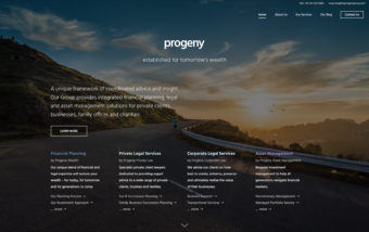 New Progeny Website Screenshot