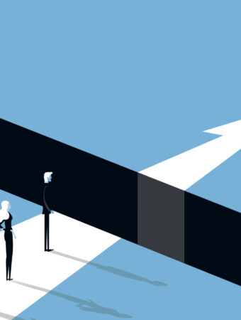 Illustration of man looking forward